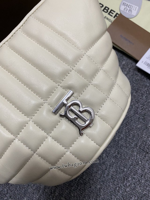 Burberry專門店新款絎縫腰包 巴寶莉羔羊皮新月形斜挎腰包 yxb1130